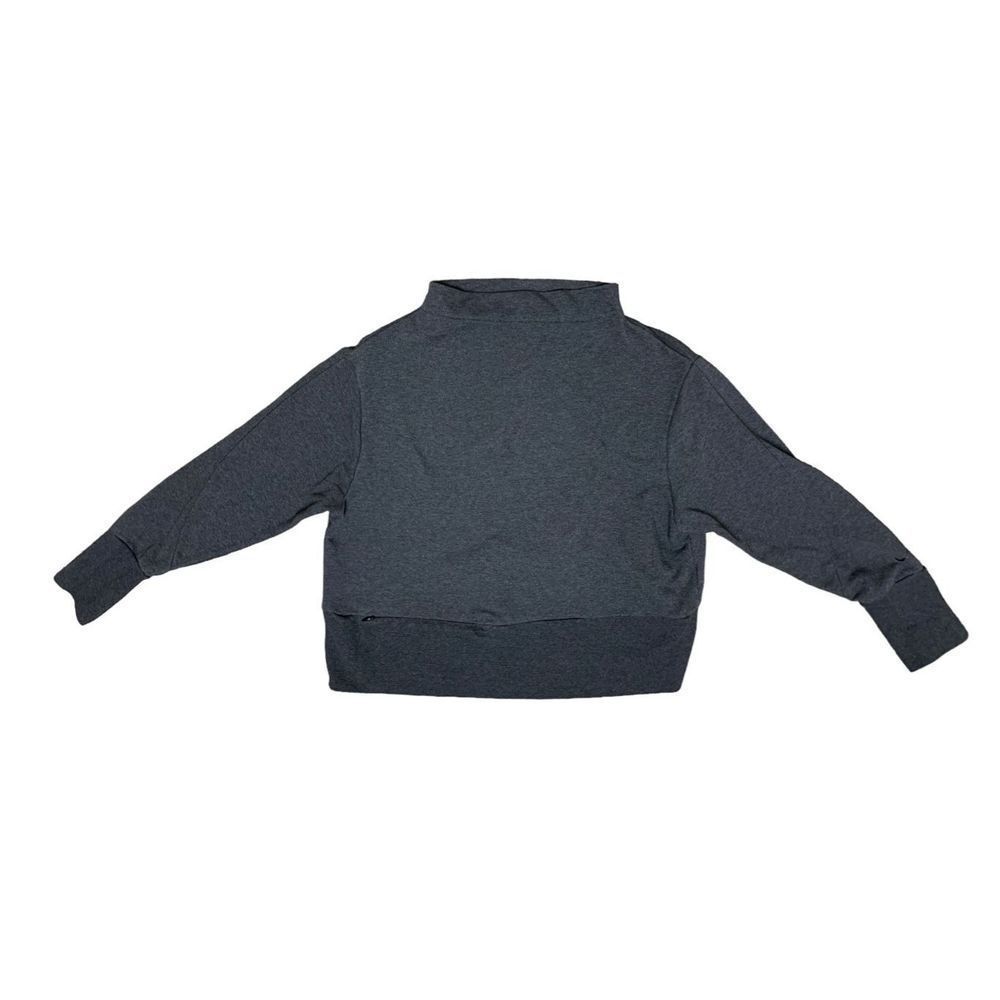 Nike, Women’s Dri-Fit Studio Mock Neck Versa Sweatshirt, Gray, Large, Used.